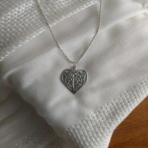 2/$20! Celtic-Tribal Knot Heart Necklace